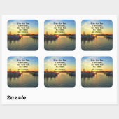 LOVELY SUNSET MATTHEW 19:26 SCRIPTURE FOTO QUADRATISCHER AUFKLEBER (Blatt)