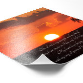 Lovely Sunset Psalm 28:6-8 Schrift Printing Fotodruck (Ecke)