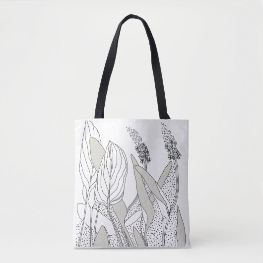 lovely tote with plant illustrations. tasche (Vorderseite)