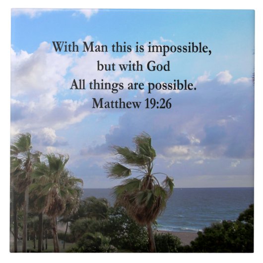 LOVELY TROPICAL MATTHEW 19:26 FOTO DESIGN FLIESE (Vorderseite)