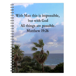 LOVELY TROPICAL MATTHEW 19:26 FOTO DESIGN NOTIZBLOCK