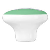 Lovely Unicorn Green Keramikknauf (Seitenansicht)