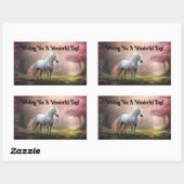 Lovely Unicorn Rectangular Sticker (Blatt)