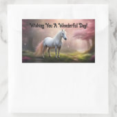 Lovely Unicorn Rectangular Sticker (Tasche)