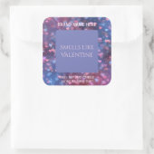 Lovely Valentine Candle Label Editable Design Quadratischer Aufkleber (Tasche)