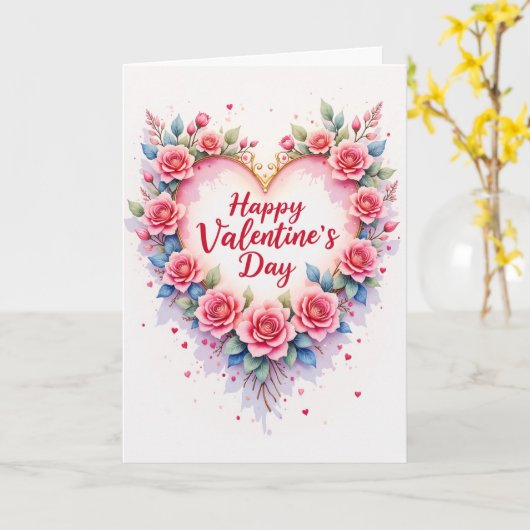 Lovely Valentines Day Card Karte (Gelbe Blume)
