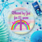 LOVELY VERBLESST VON GOTT FÜR 85 JAHRE PAPIER TELL PAPPTELLER (Party)