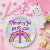 LOVELY VERBLESST VON GOTT FÜR 85 JAHRE PAPIER TELL PAPPTELLER (Party)