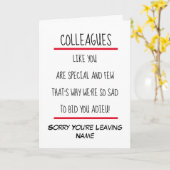 Lovely Verse Sorry Verlassend Retiring Card Karte (Gelbe Blume)