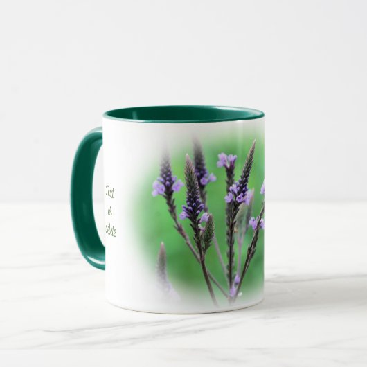 Lovely Vervain Blume Personalisiert Tasse (Vorderseite Links)