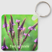 Lovely Vervain Wildblume Personalisiert Schlüsselanhänger (Rückseite)
