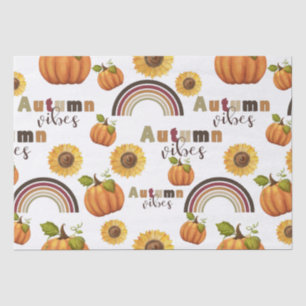 Lovely Vintage Autumn Floral Pumpkin Vibes Seidenpapier