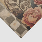 Lovely Vintage Rooster and Flowers Pattern  Seidenpapier (Ausschnitt)