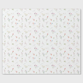 Lovely Watercolor Flower Wrapping Paper Geschenkpapier