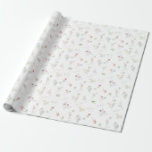 Lovely Watercolor Flower Wrapping Paper Geschenkpapier (Ungerollt)