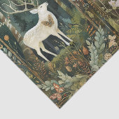 Lovely White Deer & Rabbit in the Forest Moonlight Seidenpapier (Ausschnitt)