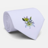 Lovely White Lilies Krawatte (Gerollt)