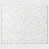 Lovely Wildflower Watercolor Floral Pattern Design Geschenkpapier (Flach)