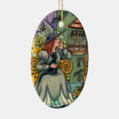 LOVELY WITCH, CAT & HER PETS, BVT CAGE, HALLOWEWEE KERAMIK ORNAMENT (Rechts)