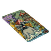LOVELY WITCH, CAT & HER PETS, BVT CAGE, HALLOWEWEE MAGNET (Rechte Seite)