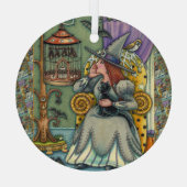 LOVELY WITCH, CAT & HER PETS, BVT CAGE, HALLOWEWEE ORNAMENT AUS GLAS (Rückseite)
