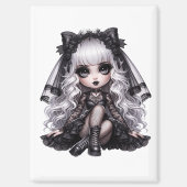 Lovely With a Dark Side Gothic Cute Magnet (Vorderseite)