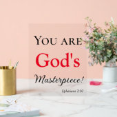 Lovely You are God's Masterpiece Scripture Acrylschild (Hochzeit)