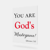 Lovely You are God's Masterpiece Scripture Acrylschild (Winkel)