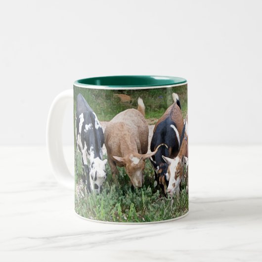 LoveMyGoats-Tasse Zweifarbige Tasse (Vorderseite Links)