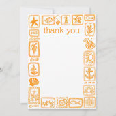 LoveNotes aus dem Meer Modernes Niedliches Brautpa Dankeskarte (Vorderseite)