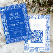 LoveNotes aus Sea Brautparty Modernes CUSTOM QR Einladung