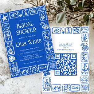 LoveNotes aus Sea Brautparty Modernes CUSTOM QR Einladung