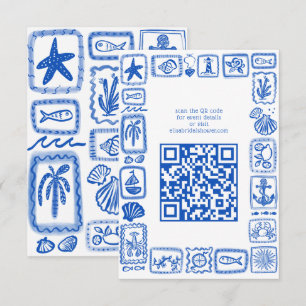 LoveNotes aus Sea Modern CUSTOM QR Brautparty Begleitkarte