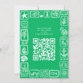 LoveNotes aus Sea Modern CUSTOM QR Brautparty Einladung (Rückseite)