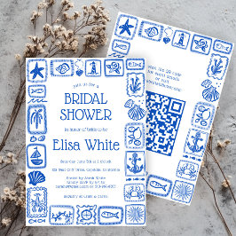 LoveNotes aus Sea Modern CUSTOM QR Brautparty Einladung