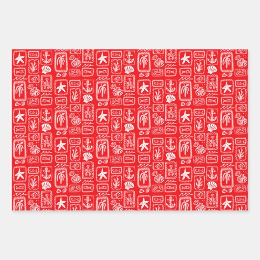 LoveNotes vom Sea Beach Ocean Modernes CUSTOM Geschenkpapier Set (Vorderseite 2)