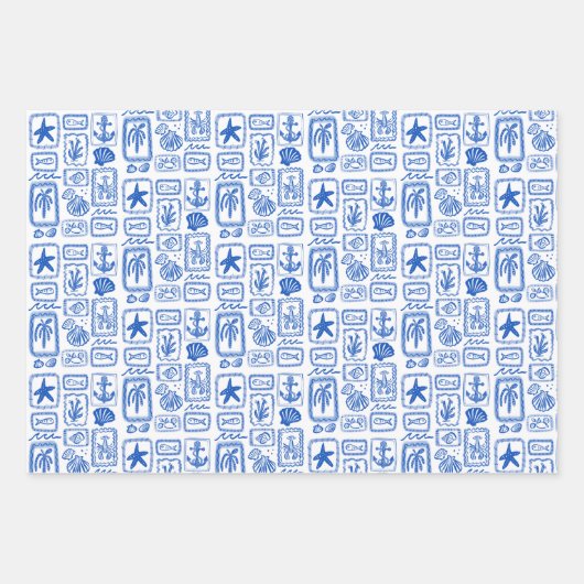 LoveNotes vom Sea Beach Ocean Modernes CUSTOM Geschenkpapier Set (Vorderseite 3)