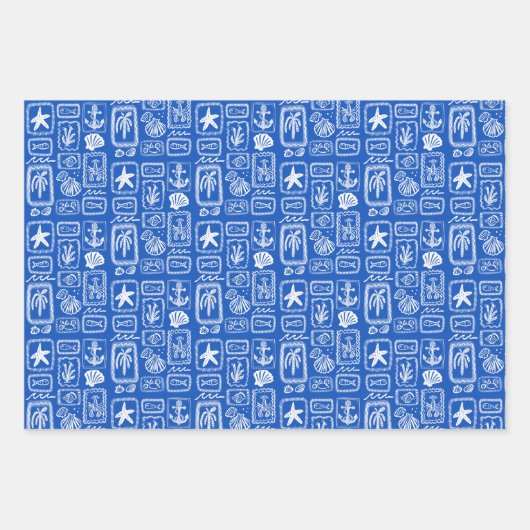 LoveNotes vom Sea Beach Ocean Modernes CUSTOM Geschenkpapier Set (Vorderseite 2)