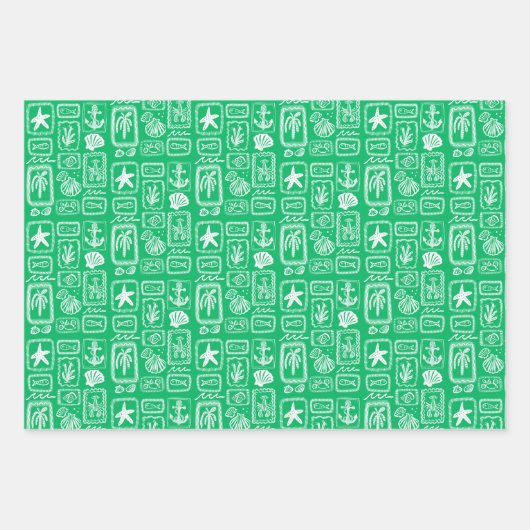 LoveNotes vom Sea Beach Ocean Modernes CUSTOM Geschenkpapier Set (Vorderseite 2)