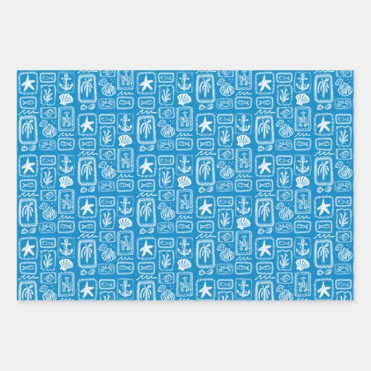 LoveNotes vom Sea Beach Ocean Modernes CUSTOM Geschenkpapier Set (Vorderseite 2)