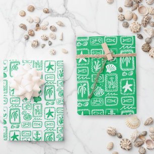 LoveNotes vom Sea Beach Ocean Modernes CUSTOM Geschenkpapier Set