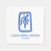 LoveNotes vom Sea Palm Tree CUSTOM Brautparty Serviette (Vorderseite)