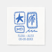 LoveNotes von Sea Beach CUSTOM Wedding Verlobung Serviette (Vorderseite)