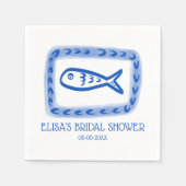 LoveNotes von Sea Niedlich Fish CUSTOM Brautparty Serviette (Vorderseite)