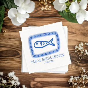 LoveNotes von Sea Niedlich Fish CUSTOM Brautparty Serviette