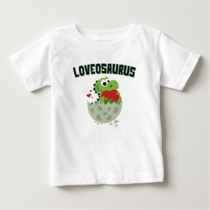 Loveosaurus Valentinstag Dinosaurier Dino Niedlich Baby T-shirt