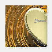 Lover1 halbes goldenes Herz Magnet (Vorne)