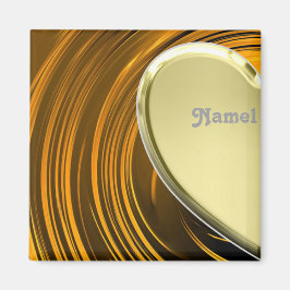 Lover1 halbes goldenes Herz Magnet