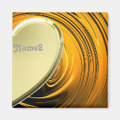 Lover2 halbes goldenes Herz Magnet (Vorne)