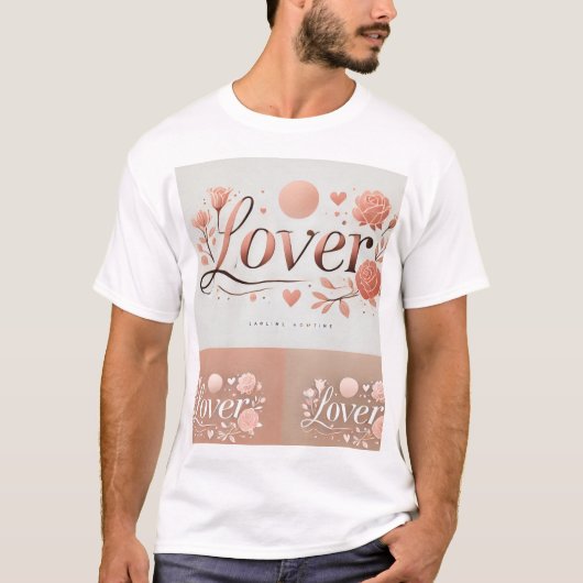 Lover Aesthetic Floral T - Shirt - Romantic Rose D (Vorderseite)